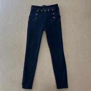 Veronica Beard High Rise Dark Blue Jeans sailor jeans.  Sz 4